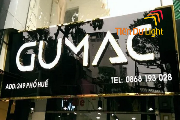 Alu gương đen ứng dụng phổ biến để làm biển quảng cáo ngoài trời
