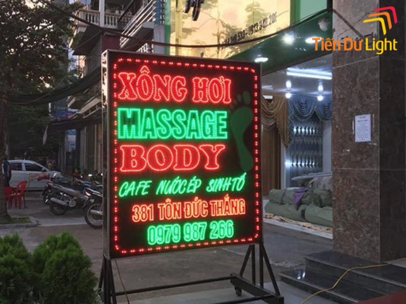 Kích thước bảng hiệu massage chuẩn