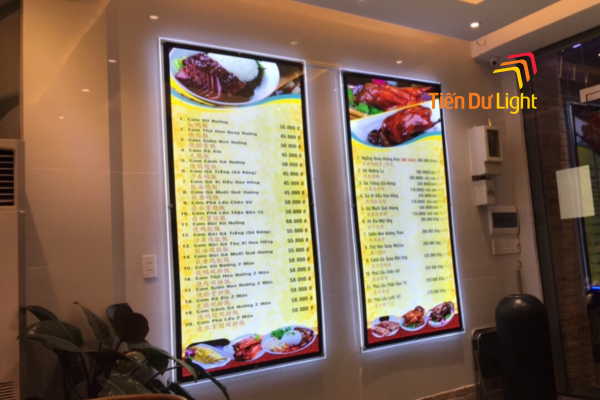 Bảng led menu treo tường