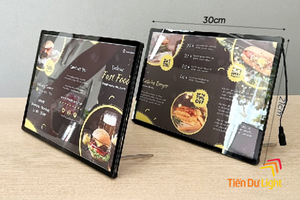 Bảng led menu để bàn