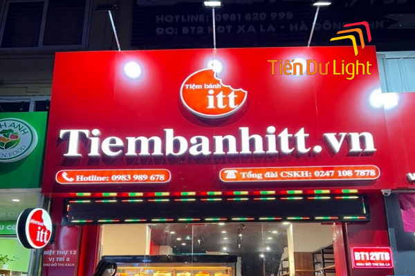 Bảng hiệu bánh kem alu chữ nổi bắt mắt