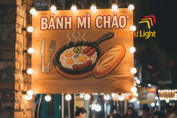 Bảng hiệu bánh mì chảo có nhiều ưu điểm vượt trội