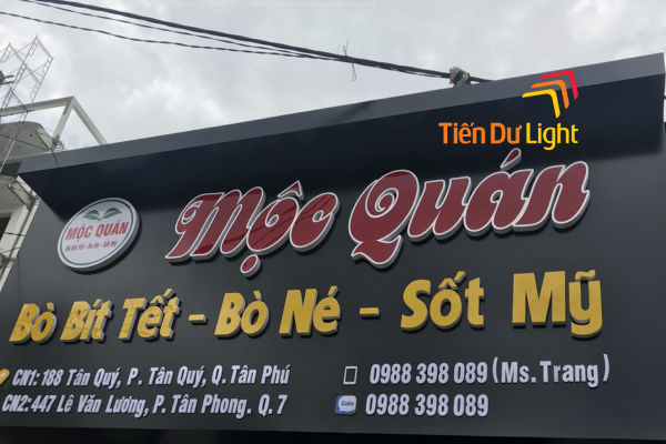 Bảng hiệu đẹp thu hút thực khách 