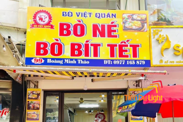 Bảng hiệu bò nét in bạt
