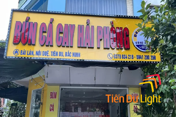 Mẫu bảng hiệu bún cá cay