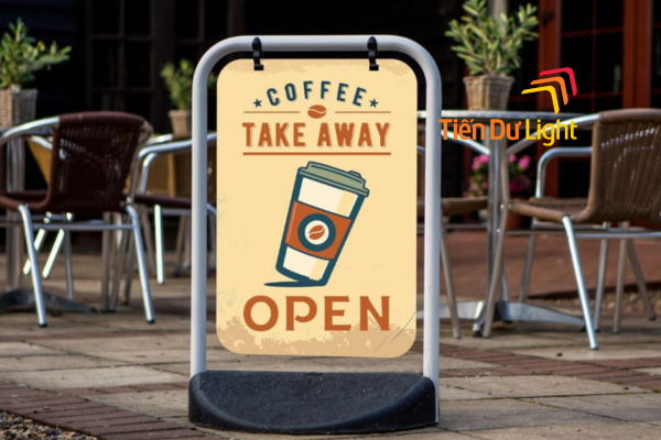 Bảng hiệu đứng cafe take away