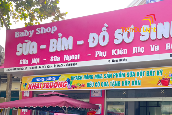Bảng hiệu sữa bỉm