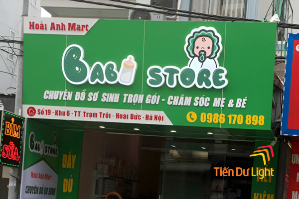 Bảng hiệu cửa hàng bỉm sữa