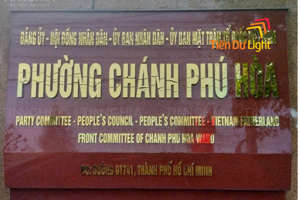 Bảng hiệu công ty bằng đá
