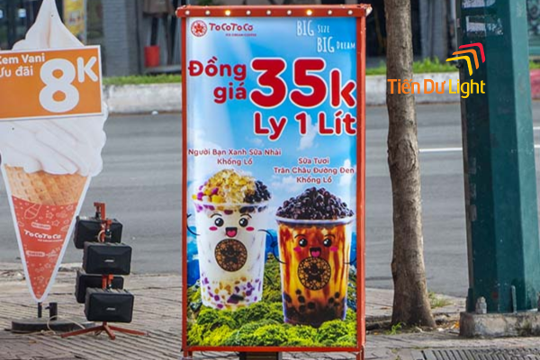 Biển quảng cáo đứng 2 mặt