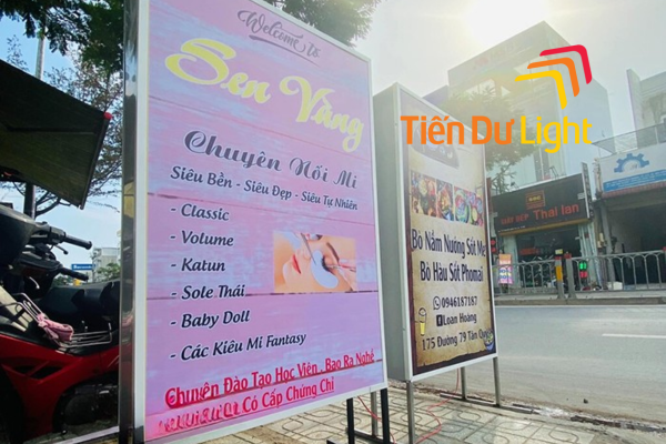 Bảng hiệu đứng spa 2 mặt hộp đèn