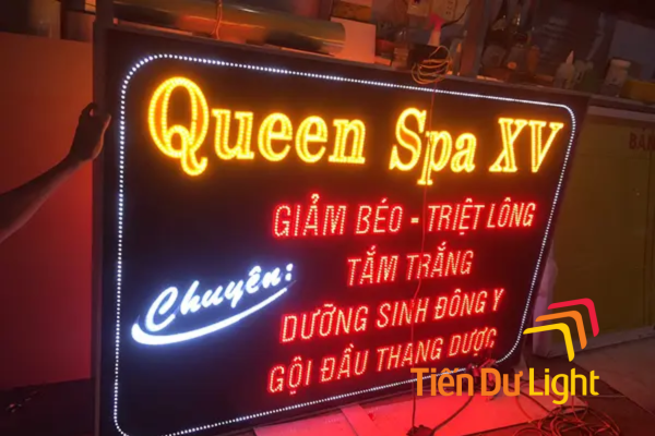  Bảng hiệu đứng 2 mặt spa LED điện tử