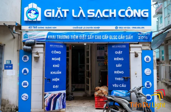 Đặc điểm của bảng hiệu giặt sấy