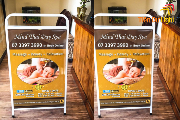 Bảng hiệu gội đầu đứng