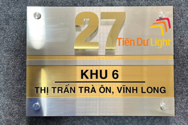 Biển số nhà inox