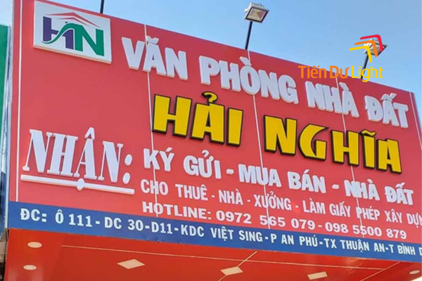 Bảng hiệu alu kết hợp chữ nổi
