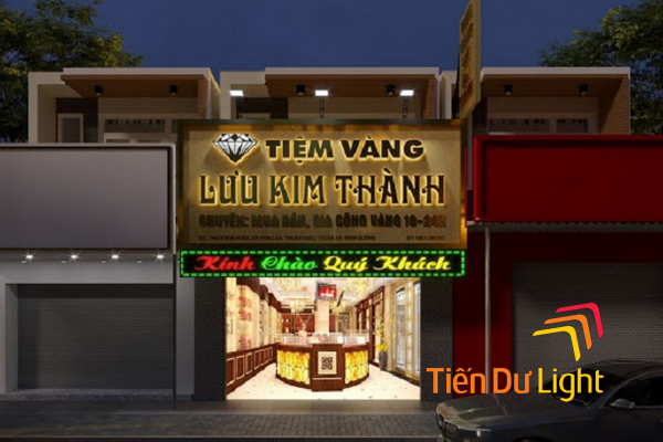 Ưu điểm của bảng hiệu màu vàng đồng