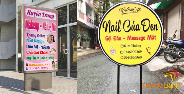 Đặc điểm của bảng hiệu nail đứng