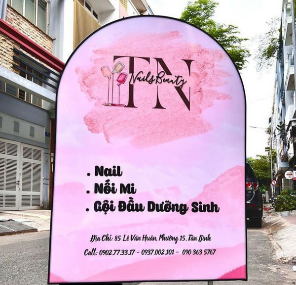 Thiết kế bảng hiệu nail spa đơn giản mà tinh tế