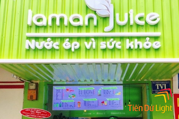 Đặc điểm của bảng hiệu nước ép trái cây
