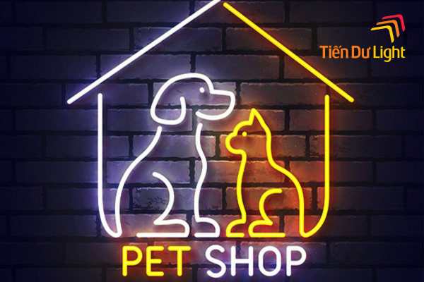 Bảng hiệu pet shop neon sign