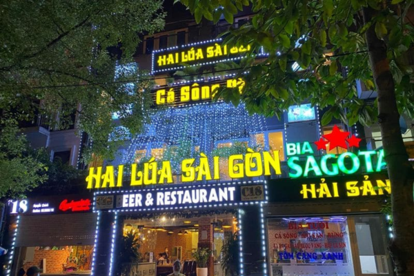 Mẫu bảng hiệu quán nhậu hải sản đẹp