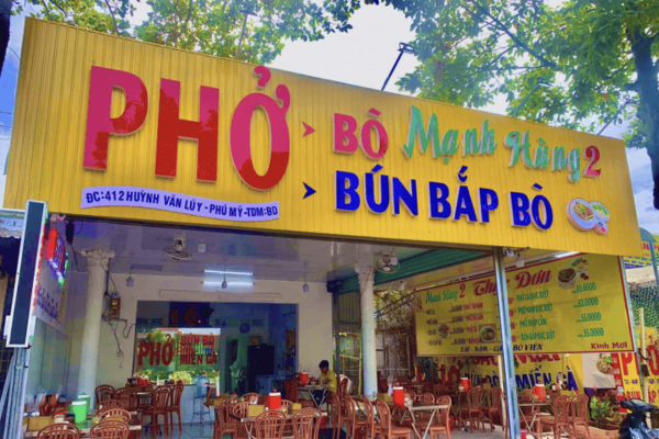 Màu sắc biển hiệu bắt mắt nổi bật