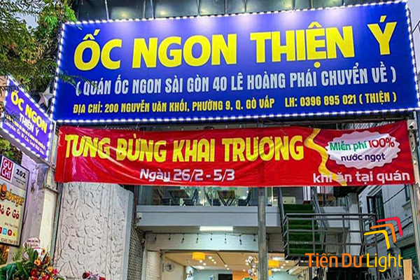 Đặc điểm của bảnh hiệu quán ốc
