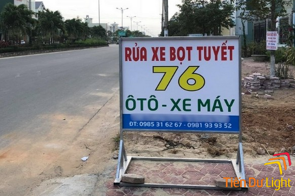 Bảng hiệu rửa xe đẹp, đa dạng kiểu dáng