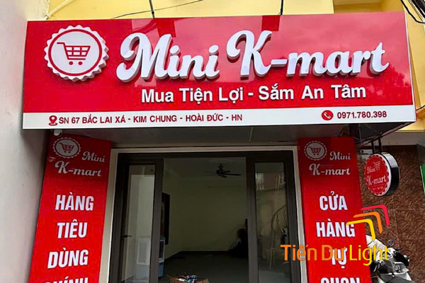 Thi công bảng hiệu siêu thị mini đẹp, chuyên nghiệp