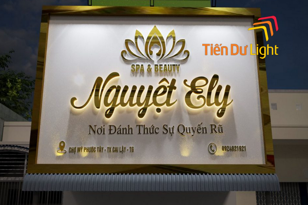 Bảng hiệu spa sang trọng, ấn tượng 2025