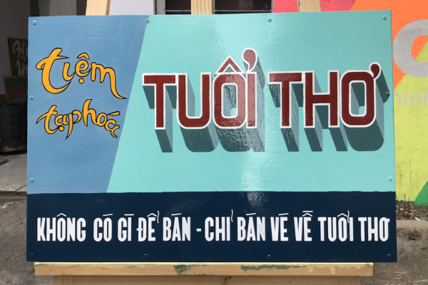 Bảng hiệu thời xưa viết tay thủ công