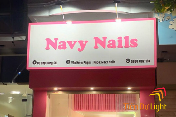 Bảng hiệu tiệm nail ấn tượng, thiết kế độc đáo