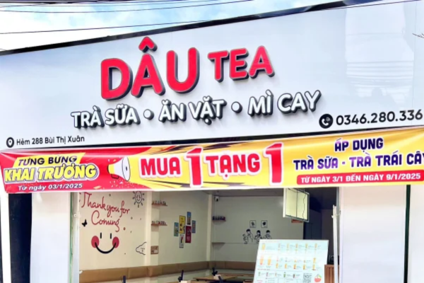 Mẫu bảng hiệu trà sữa ăn vặt đẹp