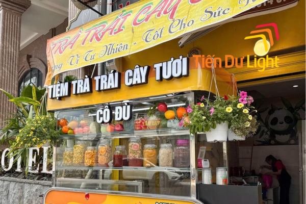 Mẫu biển hiệu trà trái cây đẹp