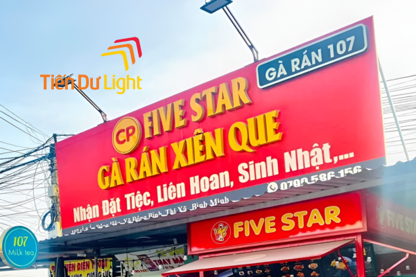 Bảng hiệu xiên que chữ nổi đẹp