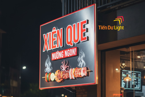 Mẫu bảng hiệu xiên que đẹp