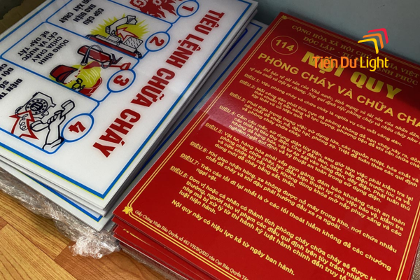 Bảng nội quy tiêu lệnh pccc