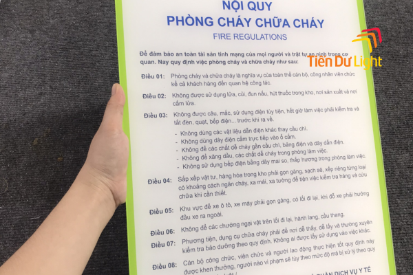 Bảng nội quy pccc mới nhất mica