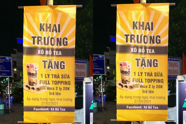 Băng rôn quảng cáo khai trương dọc
