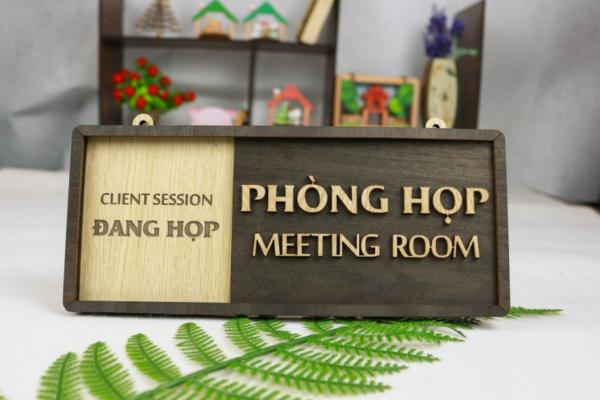 Bảng tên phòng họp gỗ