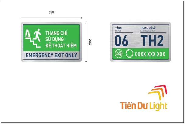 Biển chỉ dẫn thang bộ thoát hiểm