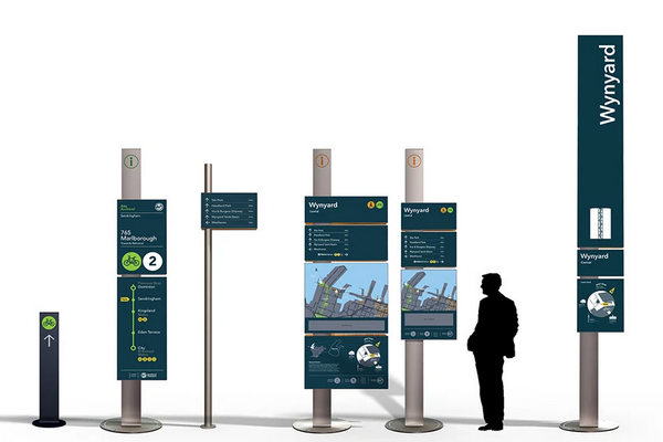 Biển chỉ dẫn ngoài trời nhiều kiểu dáng khác nhau