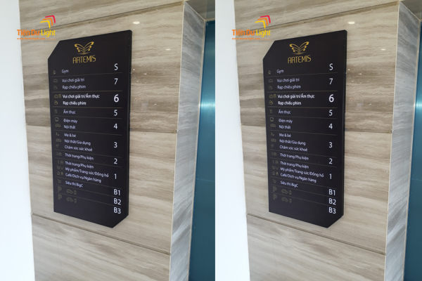 Biển chỉ dẫn gắn tường