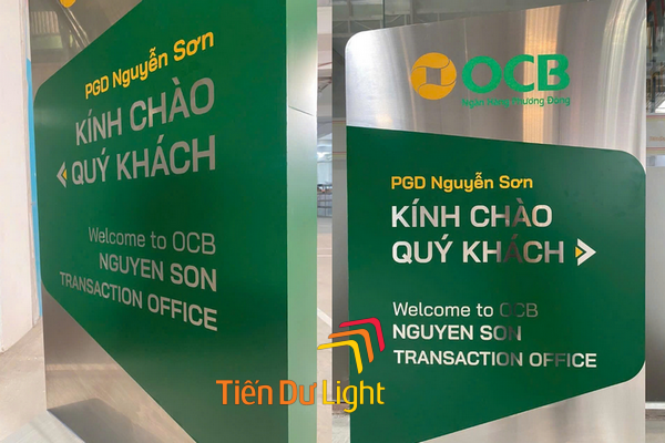 Thi công biển chỉ dẫn tòa nhà văn phòng ấn tượng