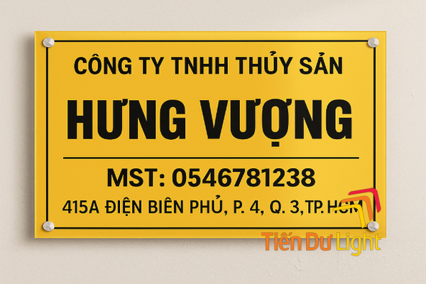 Mẫu biển công ty mica đẹp, ấn tượng