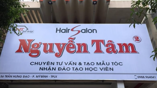 Mẫu biển hiệu tiệm tóc nữ lấy cảm hứng từ vẻ đẹp thanh lịch, tinh tế