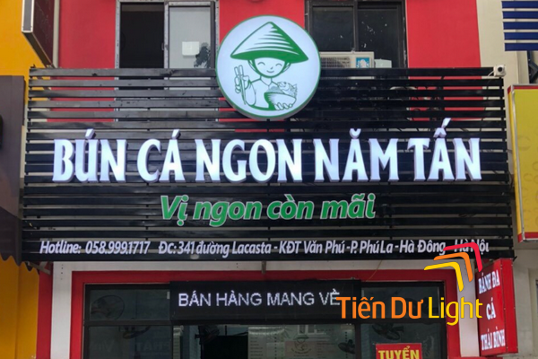 Thi công biển lam tôn đẹp, thu hút