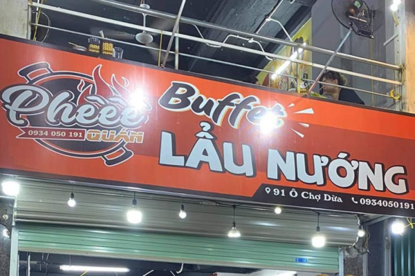 Biển lẩu nướng đẹp bằng bạt