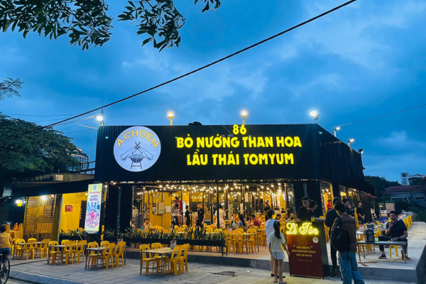 Biển vẫy lẩu nướng chữ nổi đẹp